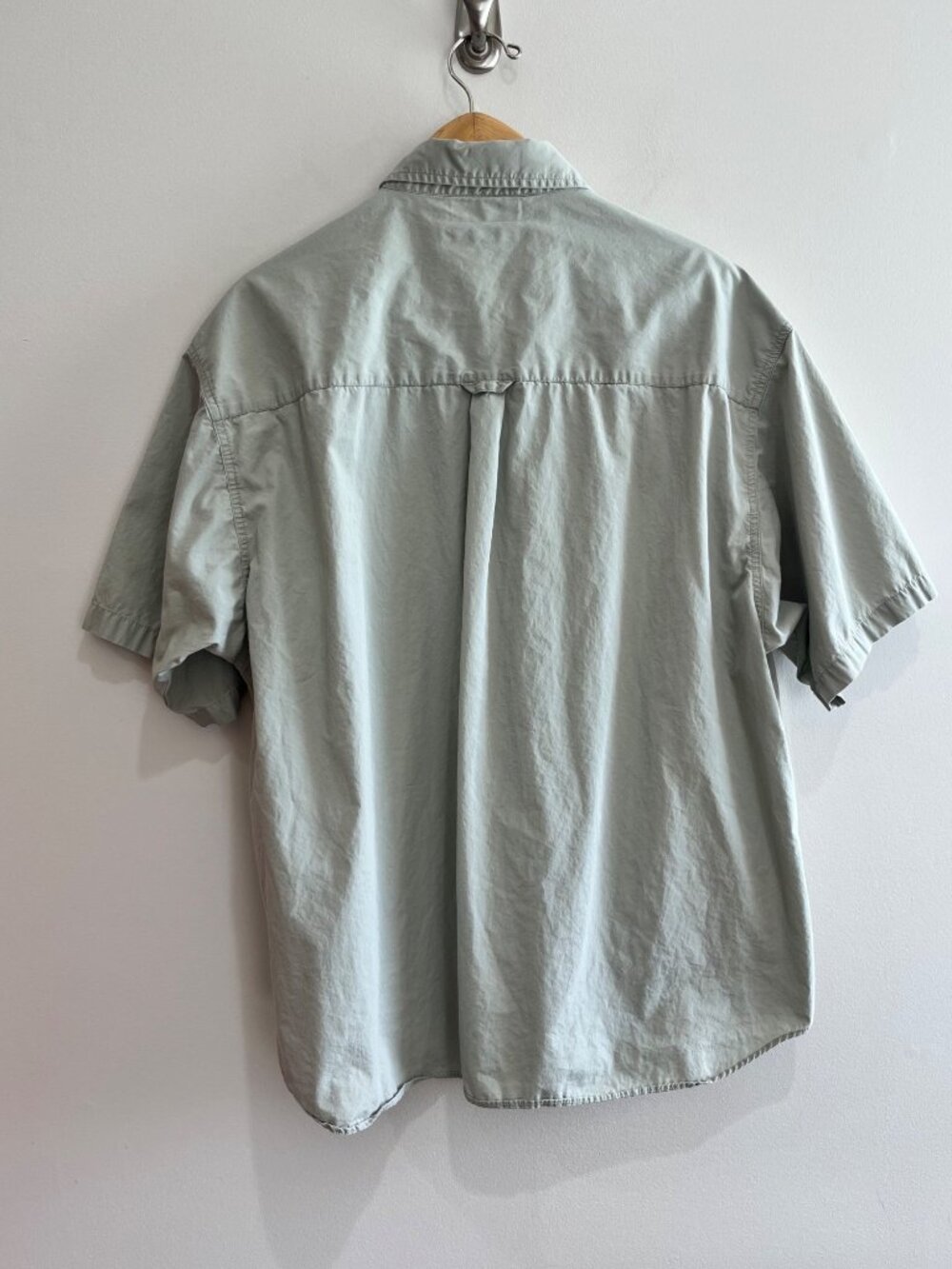 Columbia Button Down Shirt Mens XXL Green Pocket 100% Cotton Short Sleeve - Picture 2 of 5